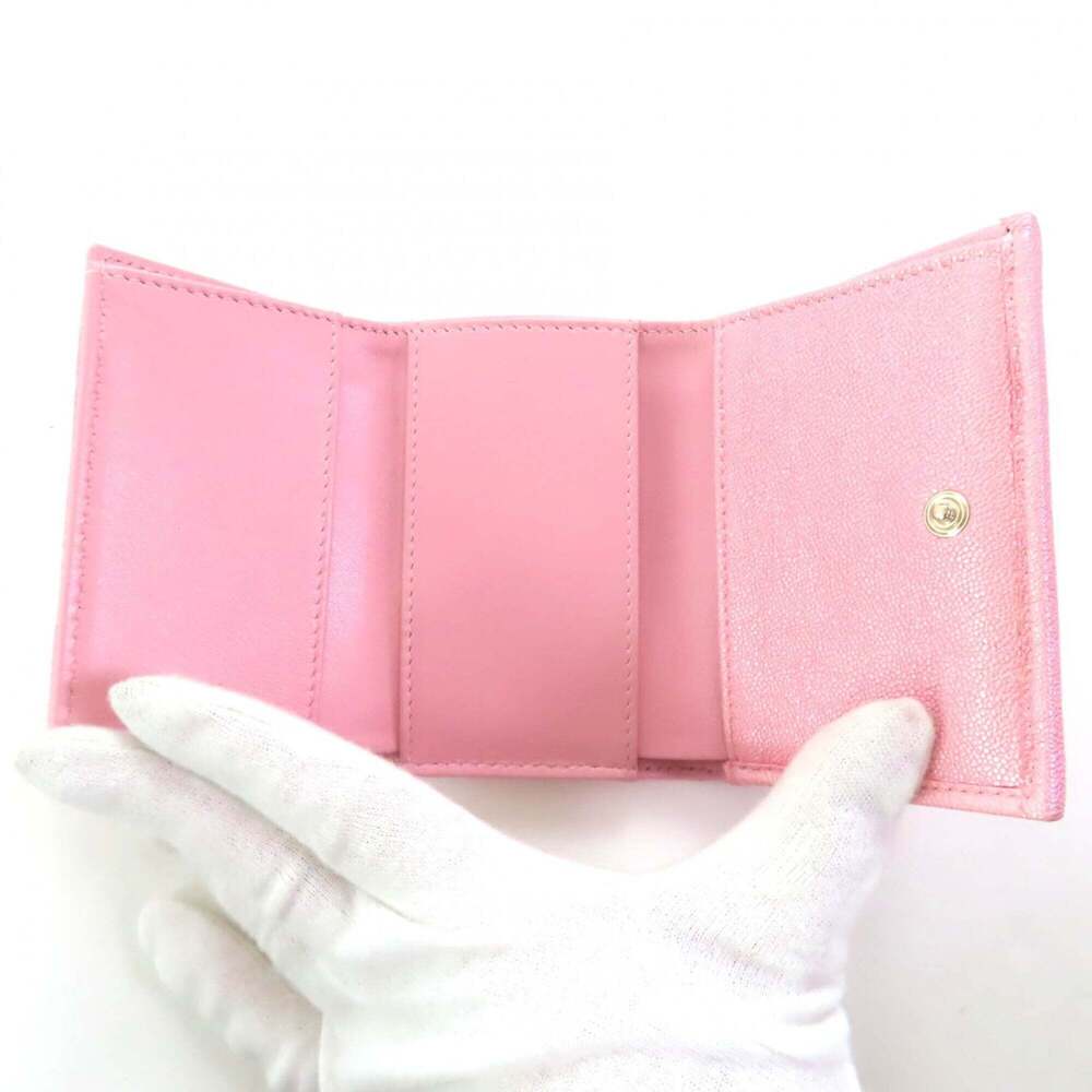 CHANEL Pink Caviar Leather Logo Wallet - Picture 5 of 12